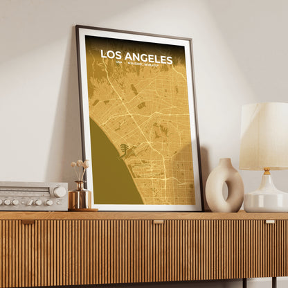 Los Angeles Forge Map Poster