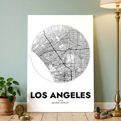Los Angeles Spot Map Poster