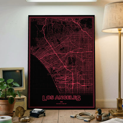 Los Angeles Phosphor Map Poster - System Alert