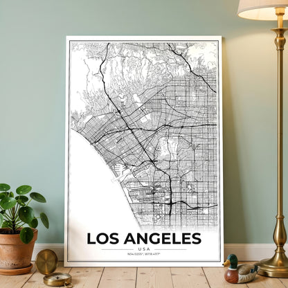Los Angeles Modern Map Poster