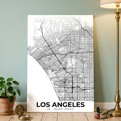 Los Angeles Elegant Map Poster