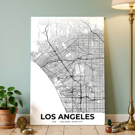 Los Angeles Elegant Map Poster
