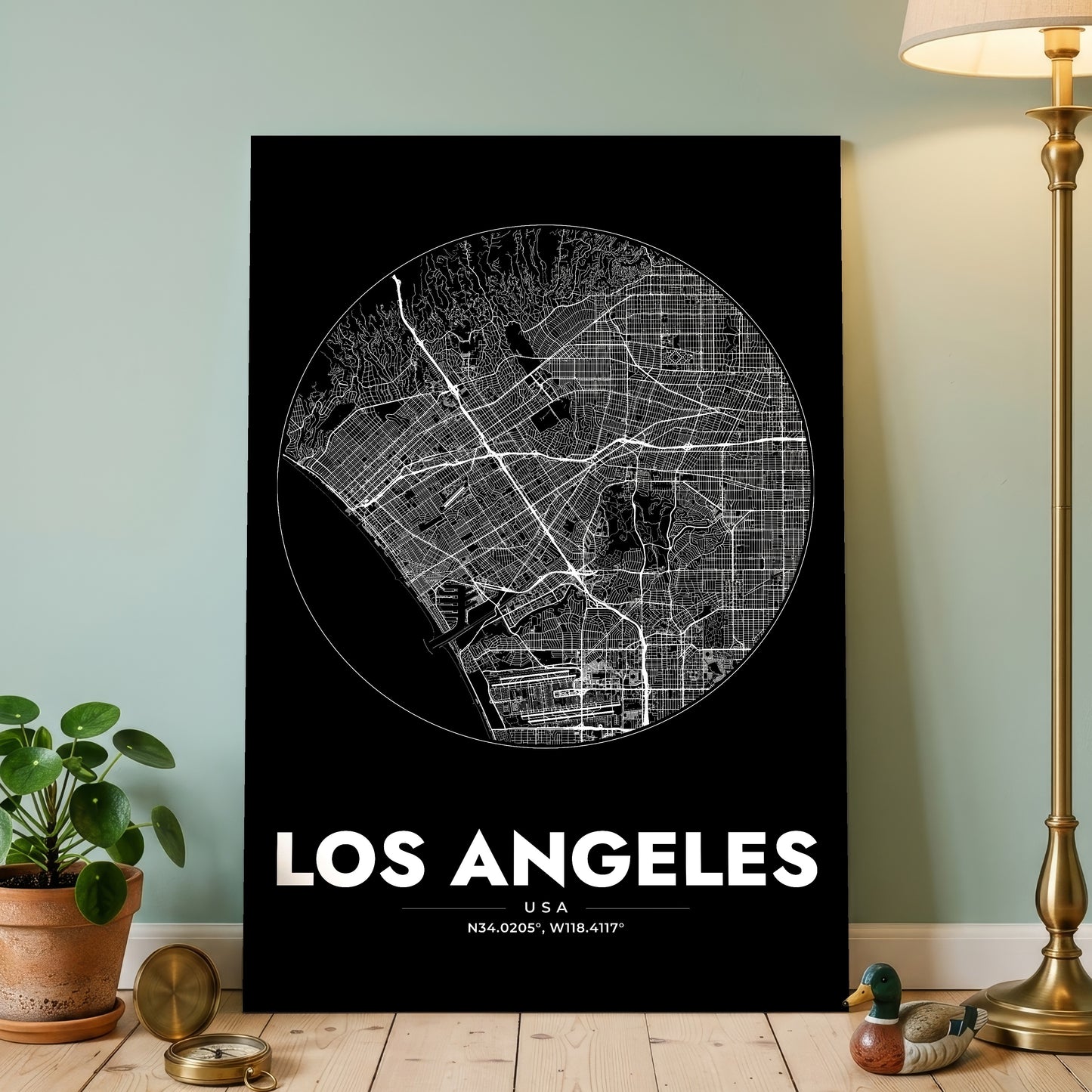 Los Angeles Spot Map Poster