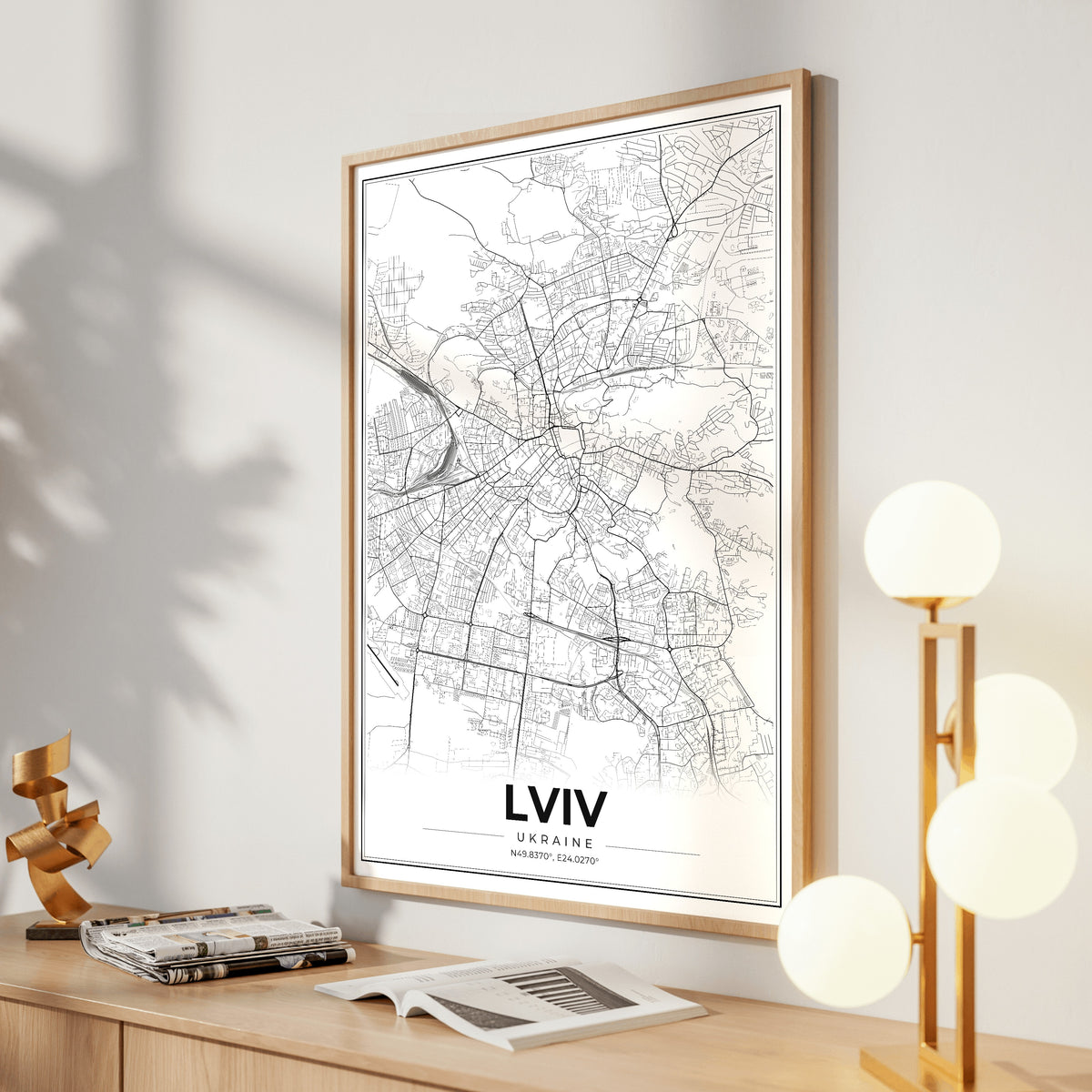 Lviv Modern Map Poster