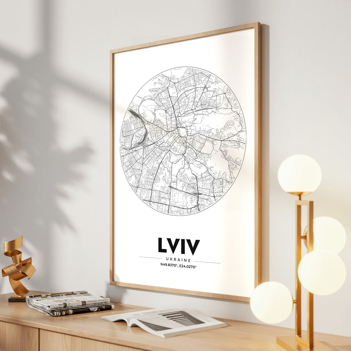 Lviv Spot Map Poster