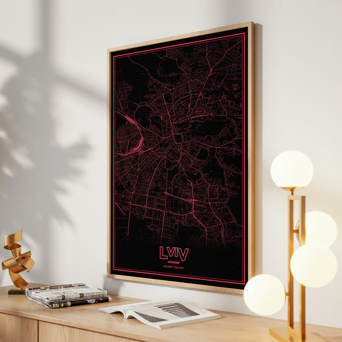 Lviv Phosphor Map Poster - System Alert