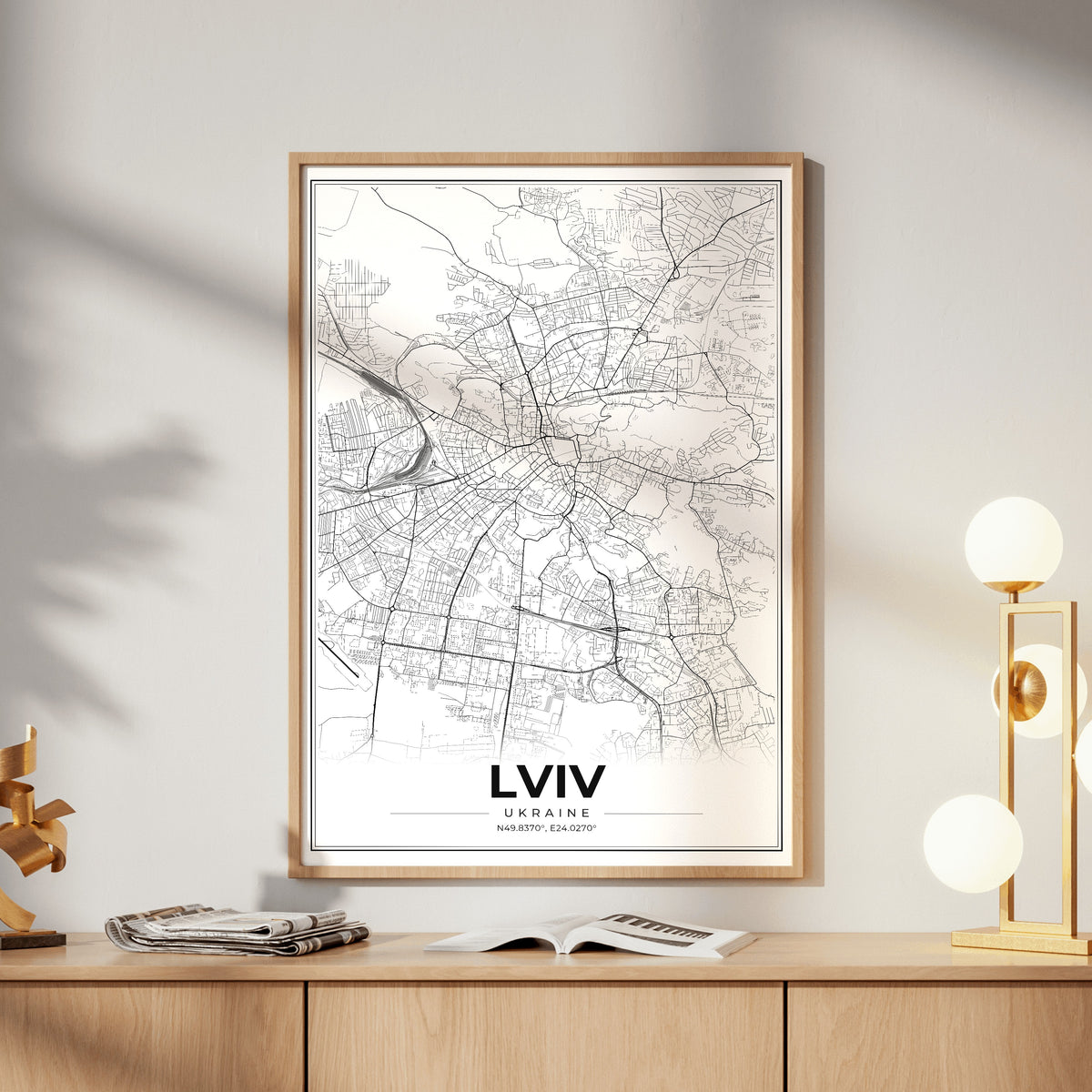Lviv Modern Map Poster
