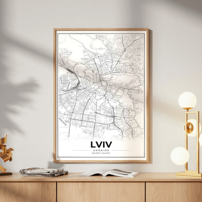 Lviv Modern Map Poster