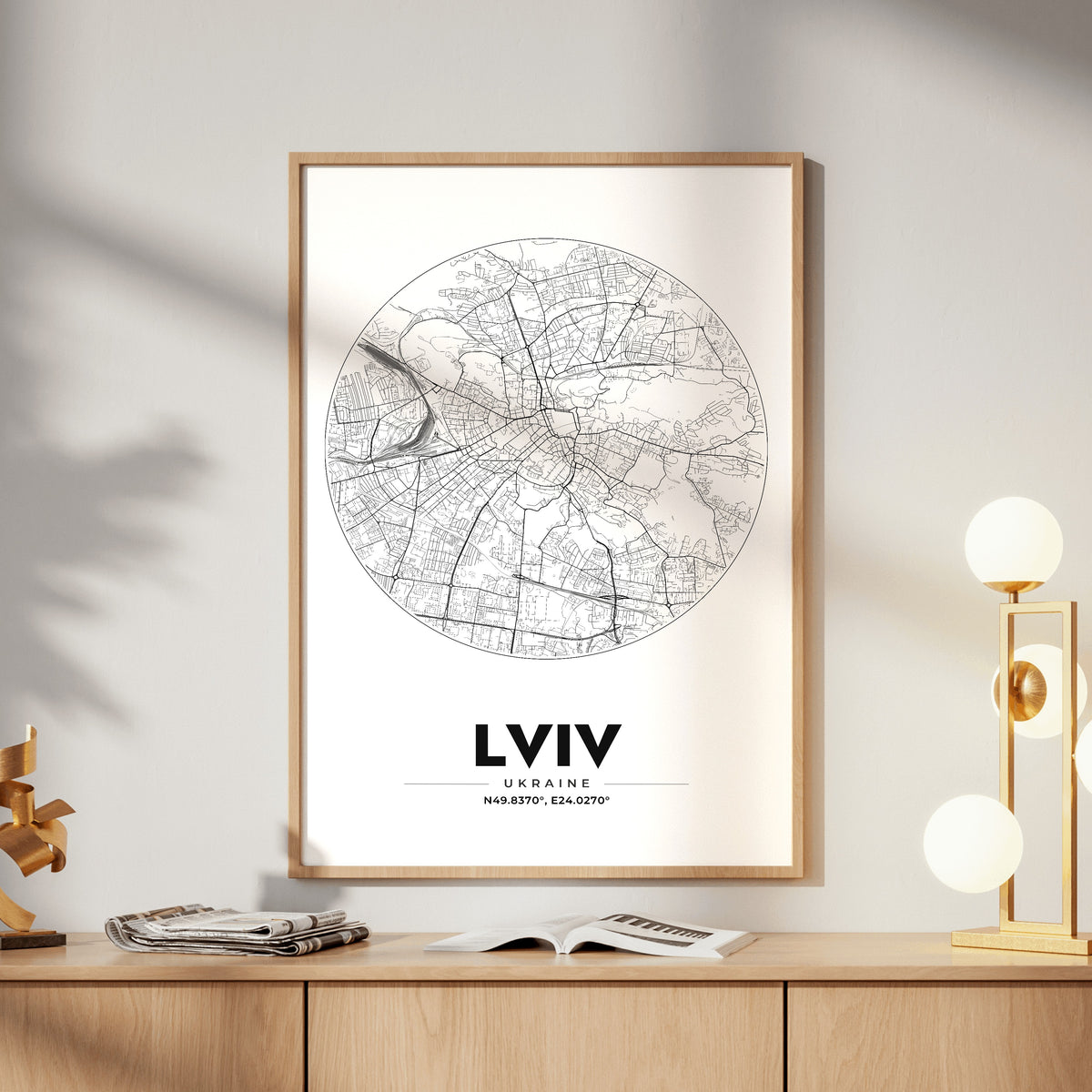 Lviv Spot Map Poster