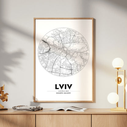 Lviv Spot Map Poster