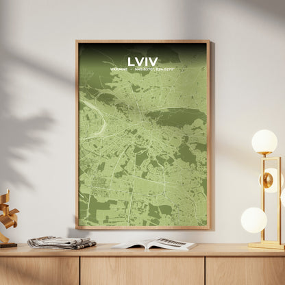 Lviv Grove Map Poster