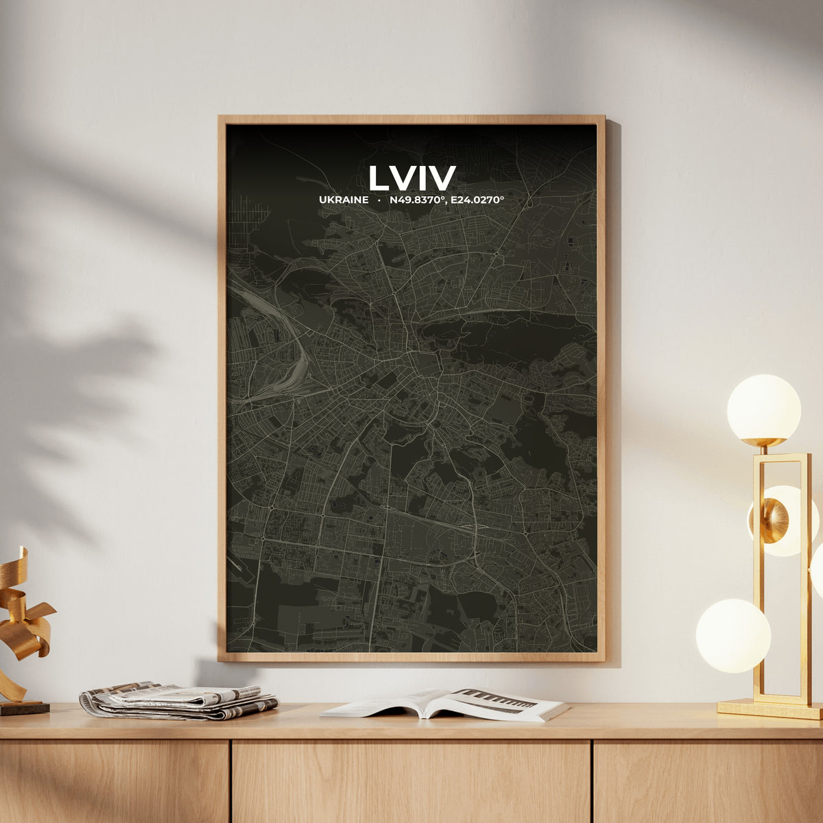 Lviv Sable Map Poster