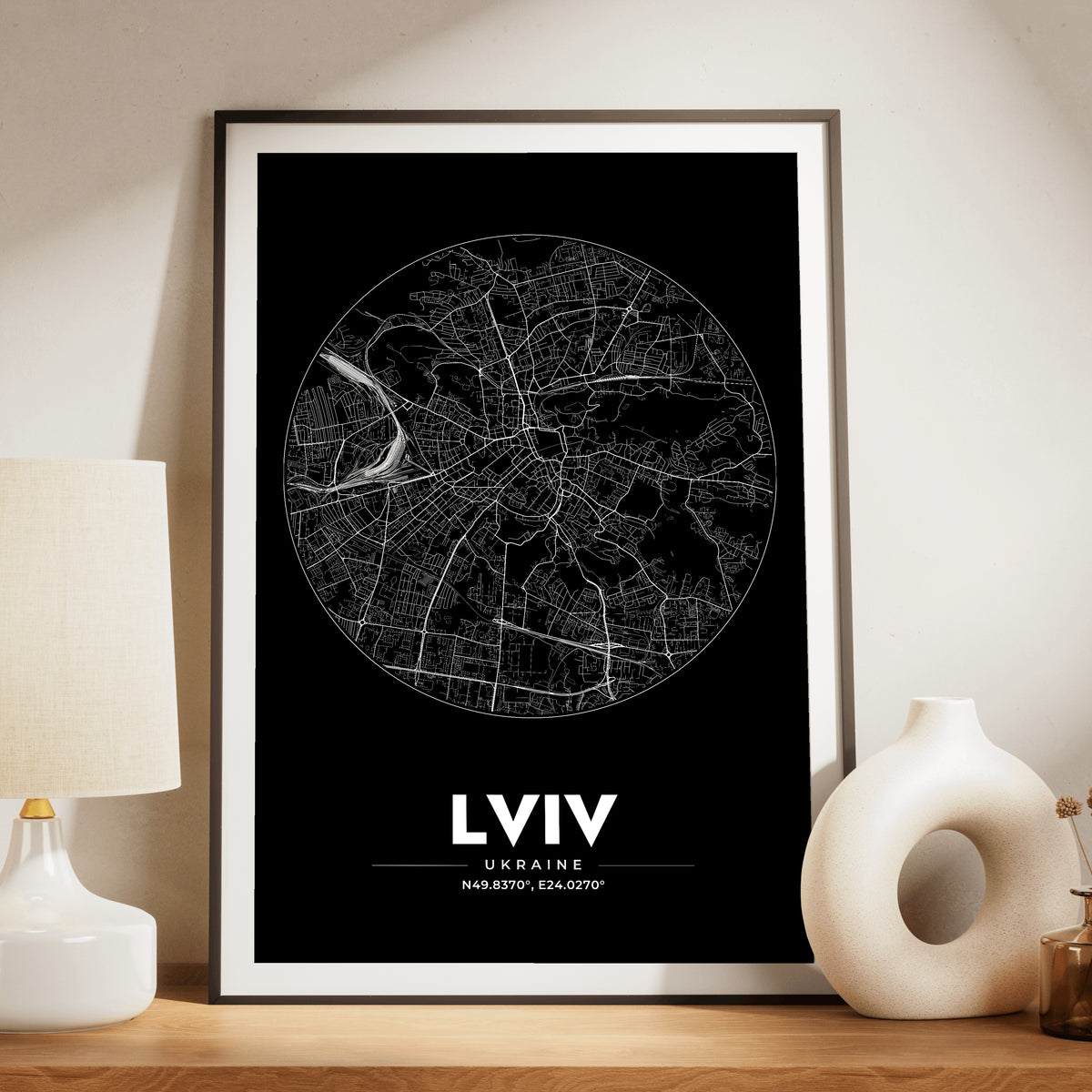 Lviv Spot Map Poster
