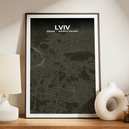 Lviv Sable Map Poster