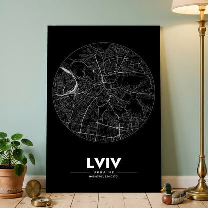 Lviv Spot Map Poster