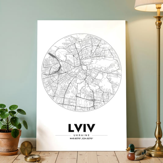 Lviv Spot Map Poster