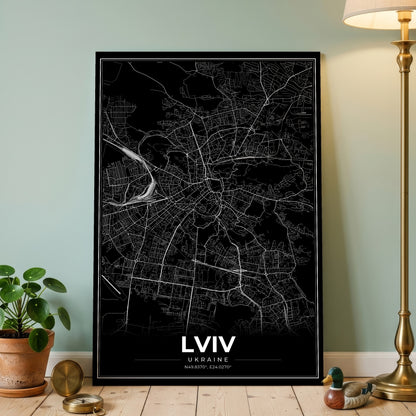 Lviv Modern Map Poster