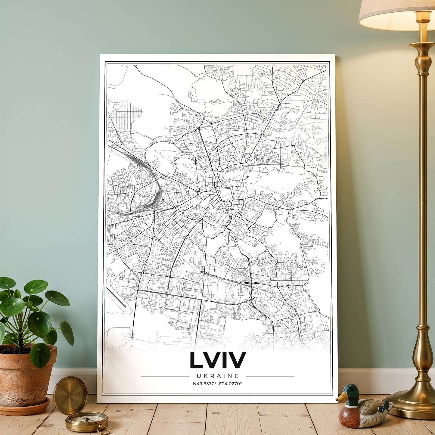 Lviv Modern Map Poster