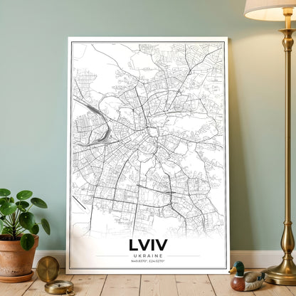Lviv Modern Map Poster
