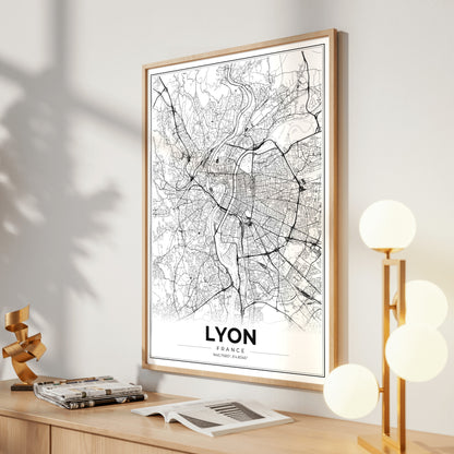 Lyon Modern Map Poster