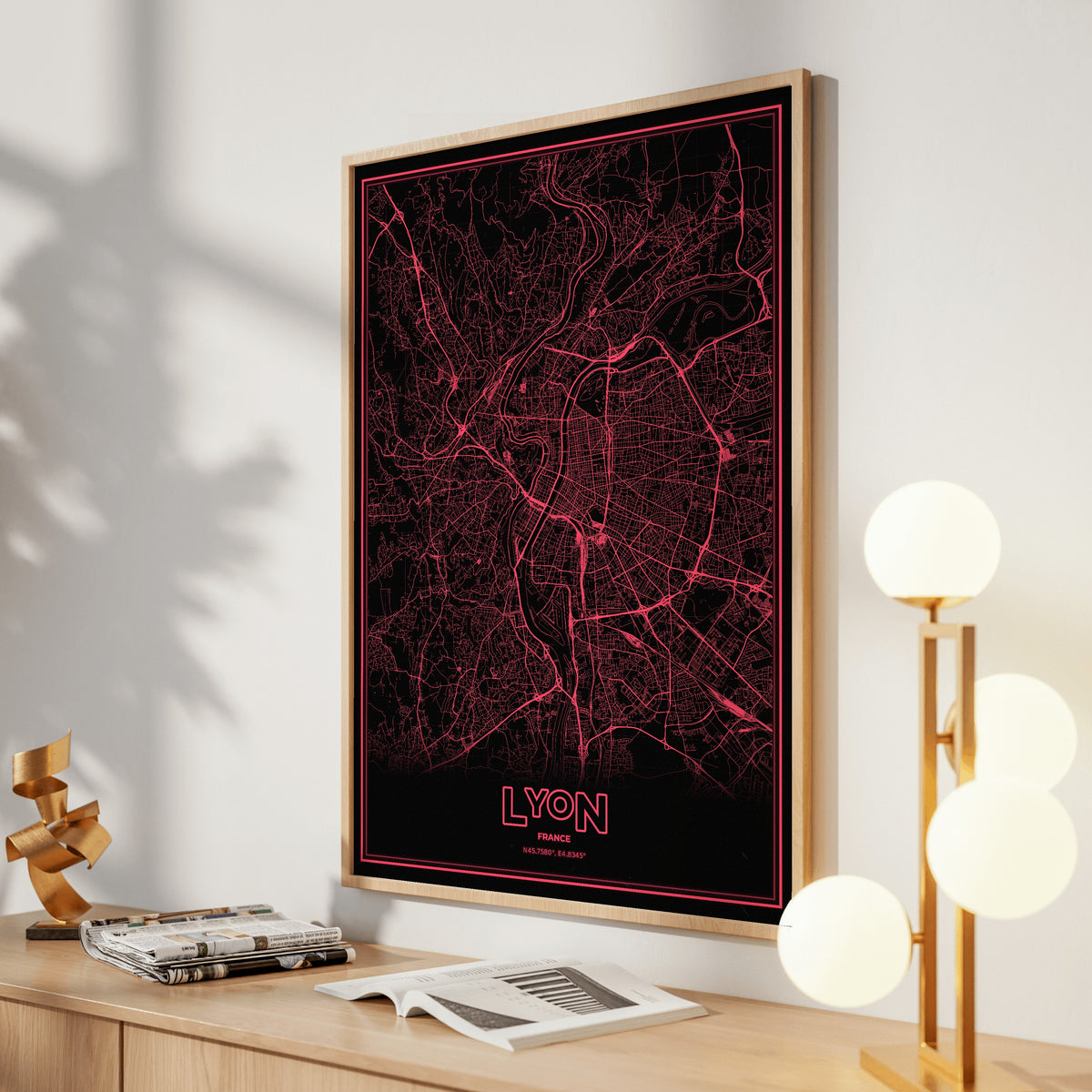 Lyon Phosphor Map Poster - System Alert