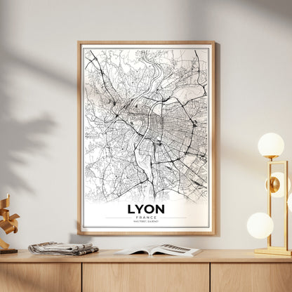 Lyon Modern Map Poster