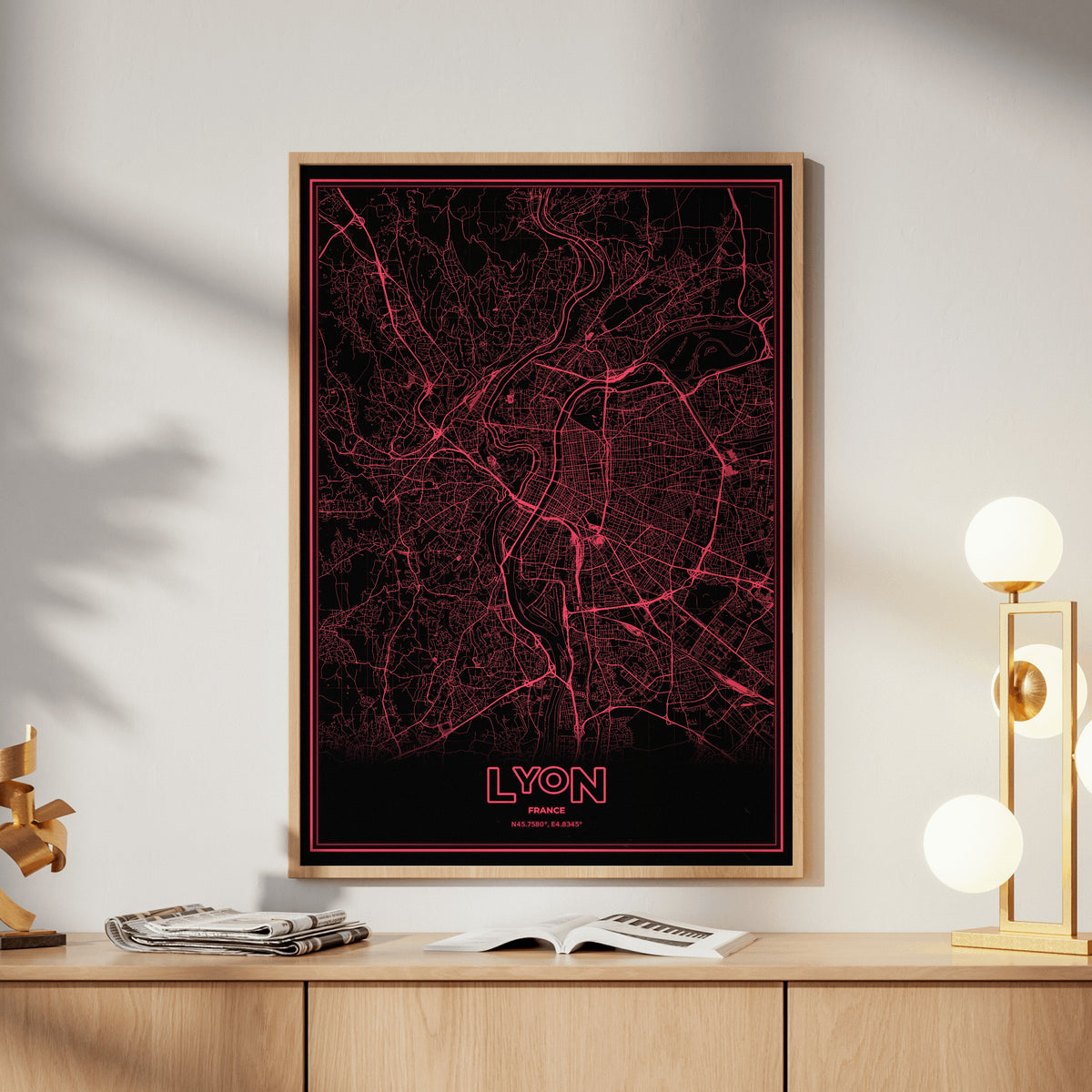 Lyon Phosphor Map Poster - System Alert
