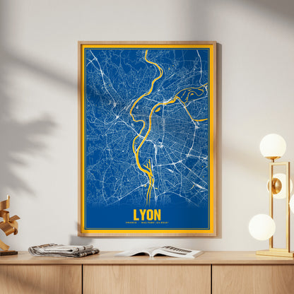 Lyon Blockbuster Map Poster