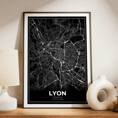 Lyon Modern Map Poster