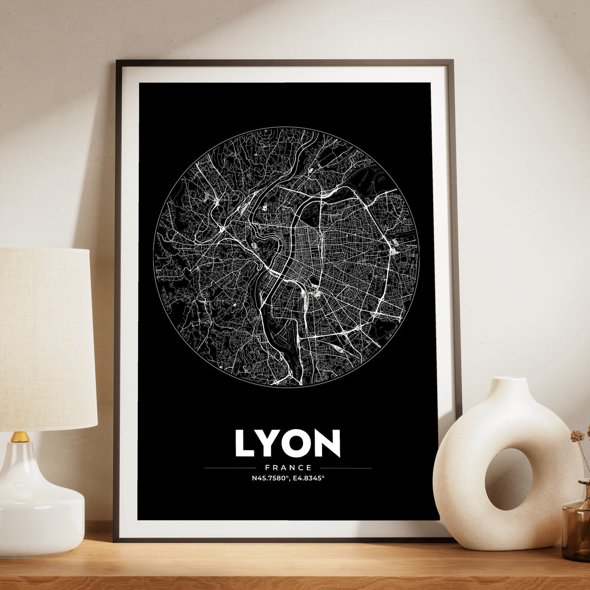 Lyon Spot Map Poster