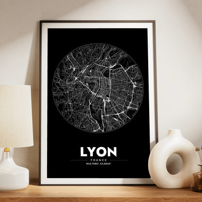 Lyon Spot Map Poster