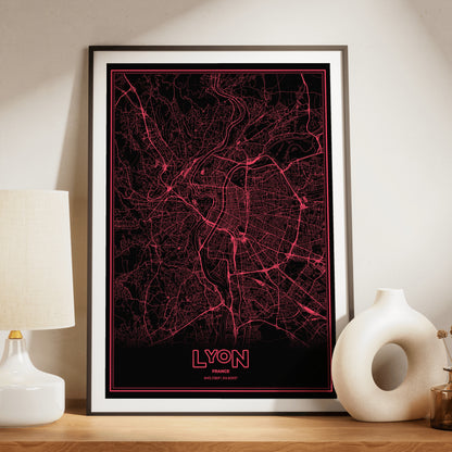 Lyon Phosphor Map Poster - System Alert