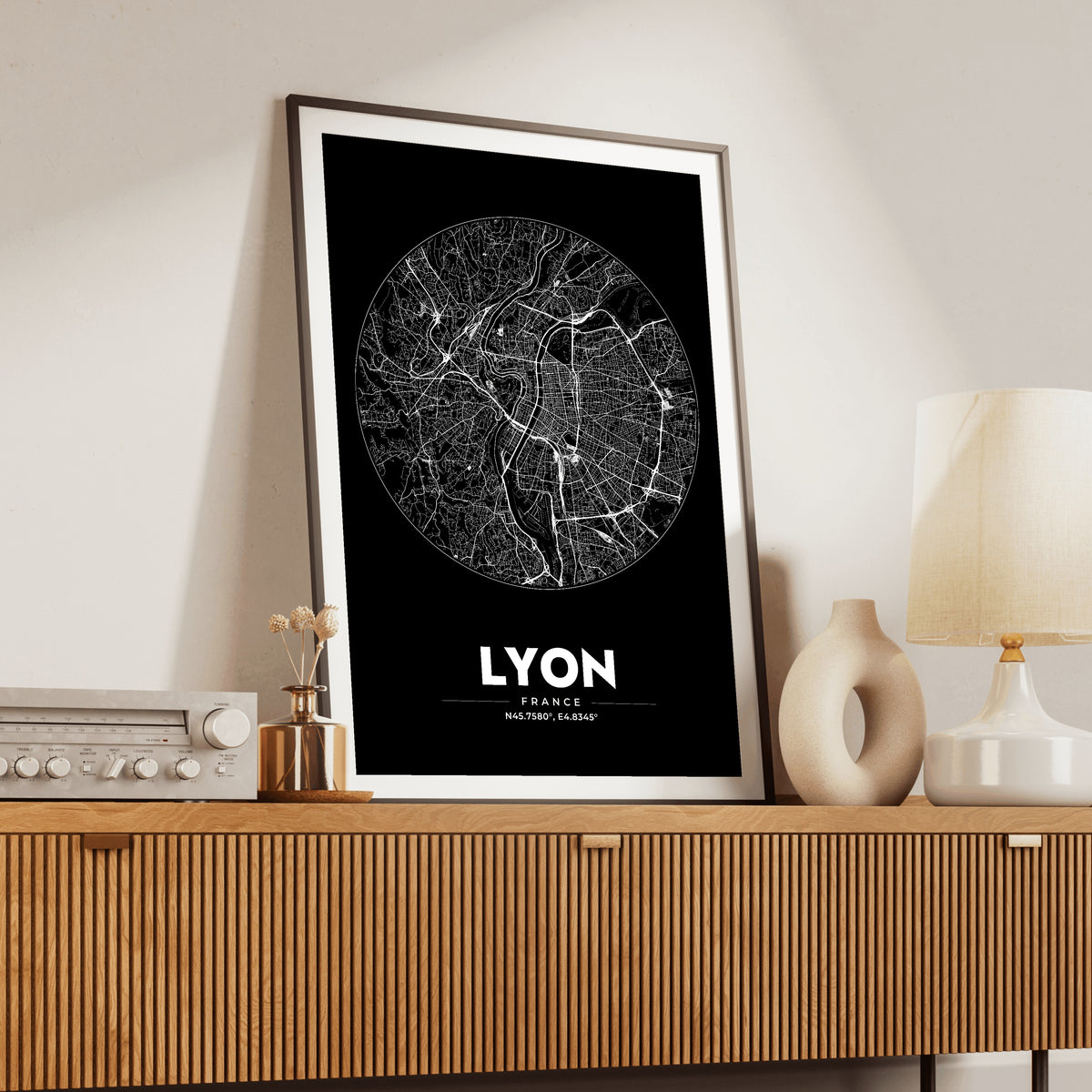 Lyon Spot Map Poster