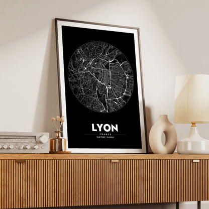 Lyon Spot Map Poster