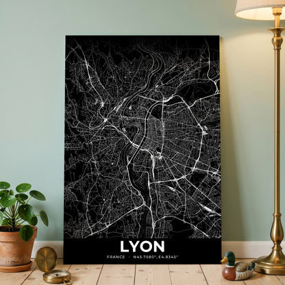 Lyon Elegant Map Poster