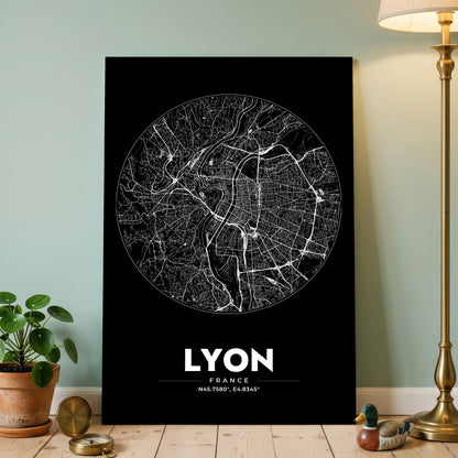 Lyon Spot Map Poster