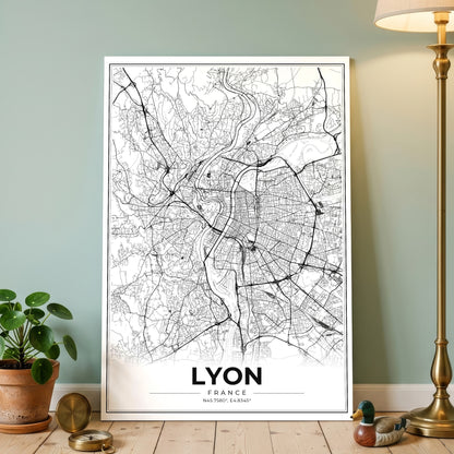 Lyon Modern Map Poster