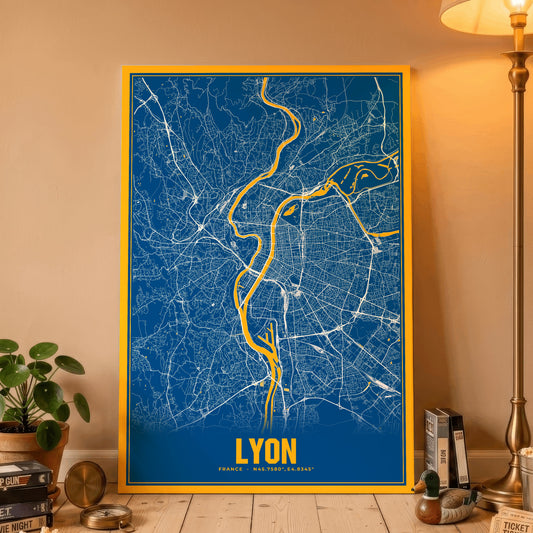 Lyon Blockbuster Map Poster