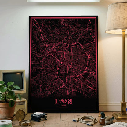 Lyon Phosphor Map Poster - System Alert