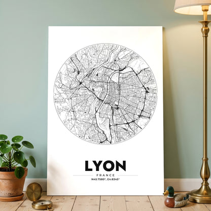 Lyon Spot Map Poster