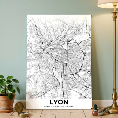 Lyon Elegant Map Poster