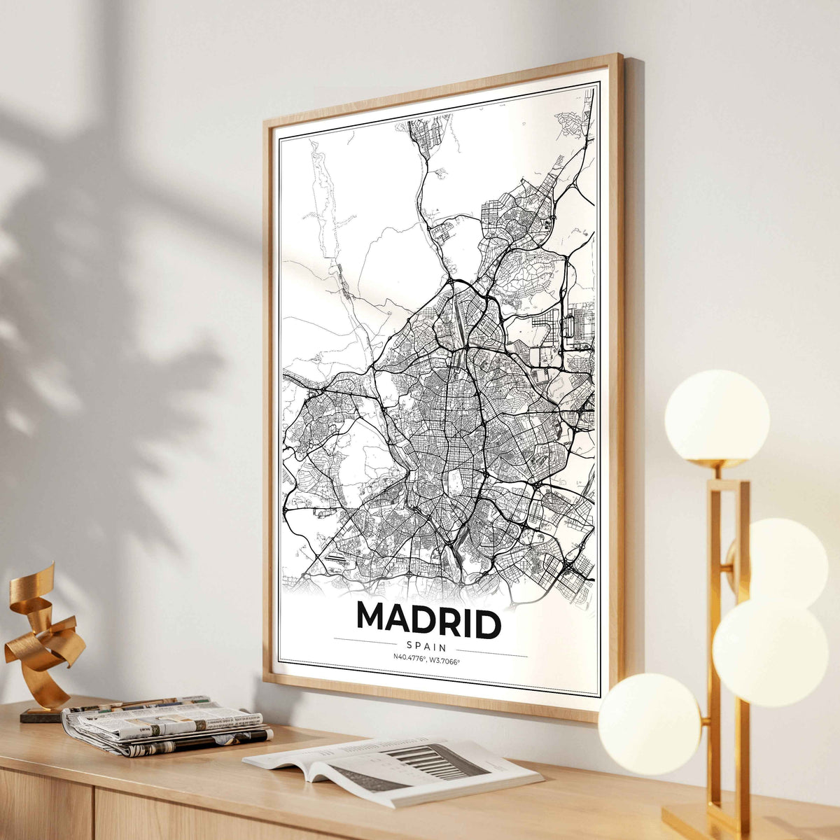 Madrid Modern Map Poster