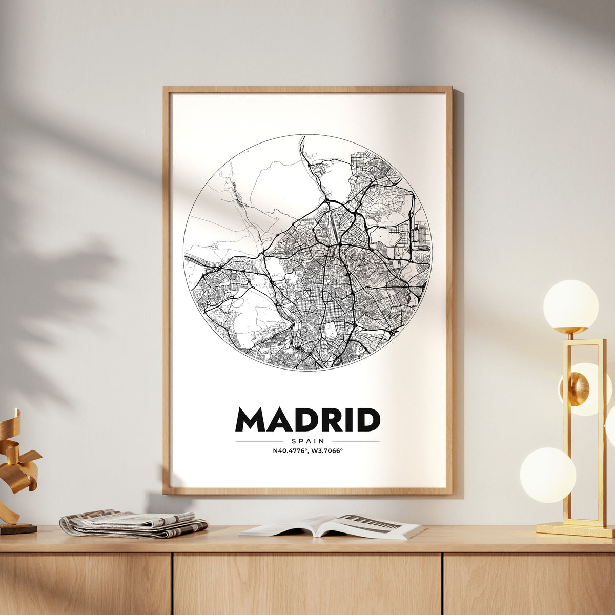 Madrid Spot Map Poster