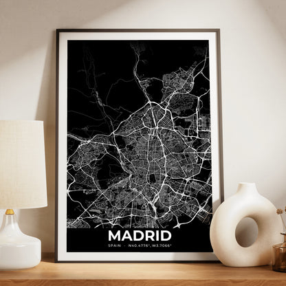 Madrid Elegant Map Poster