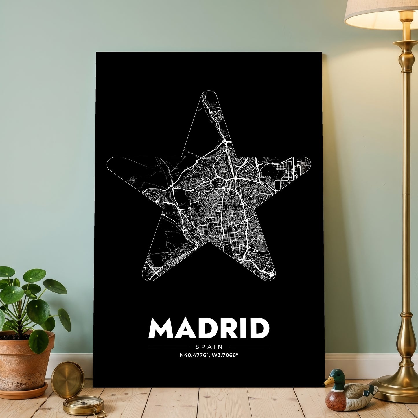 Madrid Star Map Poster