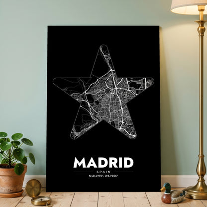 Madrid Star Map Poster