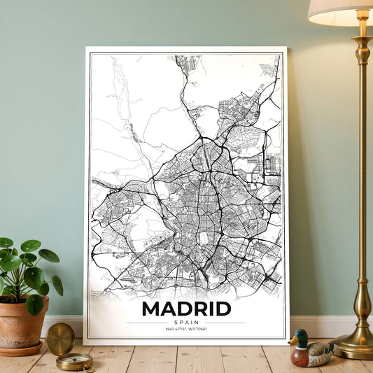 Madrid Modern Map Poster