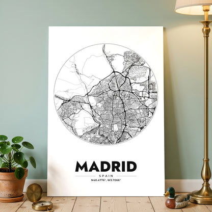 Madrid Spot Map Poster