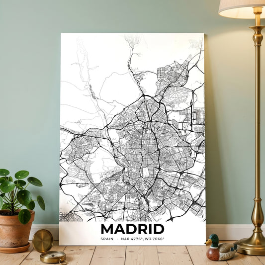 Madrid Elegant Map Poster