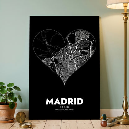 Madrid Heart Map Poster